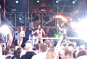 Khỏa thân đó rave-nhạc techno 2 cô gái